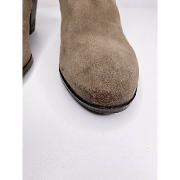 Sam Edelman Boots Size 9 W Women's LUCCA Four Buckle Suede Block Heel Boot Beige - Picture 4 of 7